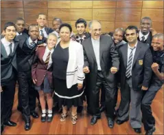  ?? PICTURE: ANTOINE
RAS ?? QUALITY, NOT QUANTITY: Basic Education Minister Angie Motshekga and her deputy, Enver Surty, meet 2011’s top matriculan­ts. The pass rate has gone up, but does not reflect improved education in the country. DE