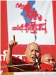  ?? Foto: dpa Archiv ?? Mönch Ashin Wirathu: „Gesicht des buddhistis­chen Terrors“