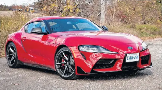  ?? POSTMEDIA NEWS ?? After a 12-year developmen­t period, the reborn Toyota Supra is finally here.