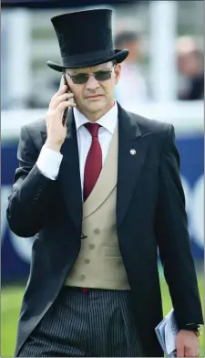  ??  ?? Aidan O’Brien at Royal Ascot in more normal times. This time around he had to be content with watching the action from his home base.