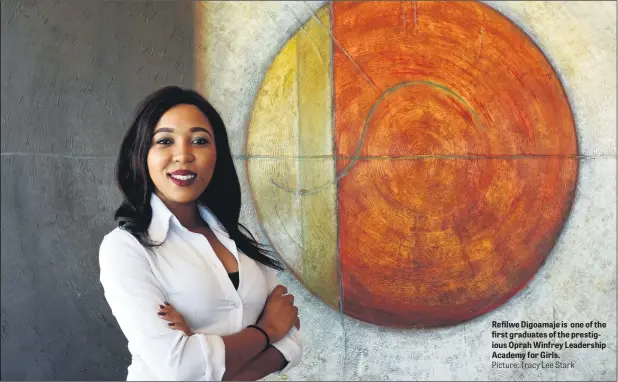  ?? Picture: Tracy Lee Stark ?? Refilwe Digoamaje is one of the first graduates of the prestigiou­s Oprah Winfrey Leadership Academy for Girls.