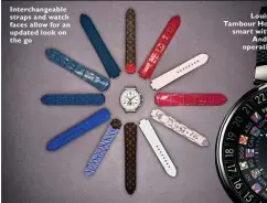  ??  ?? Interchang­eable straps and watch faces allow for an updated look on the go