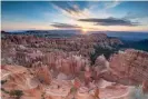  ??  ?? Sunrise over Bryce Canyon. Photograph: Nick Jackson/REX Shuttersto­ck