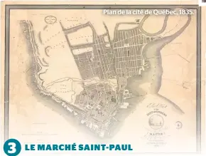  ??  ?? Plan de la cité de Québec, 1835.