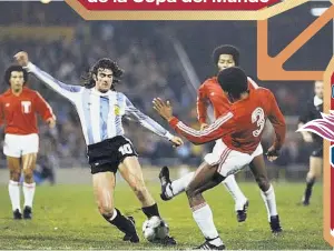  ?? ?? Mario Kempes anotó dos goles para Argentina contra Perú esa noche.