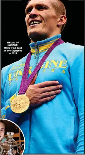  ?? ?? MEDAL OF HONOUR: Usyk wins gold at the Olympics
in 2012