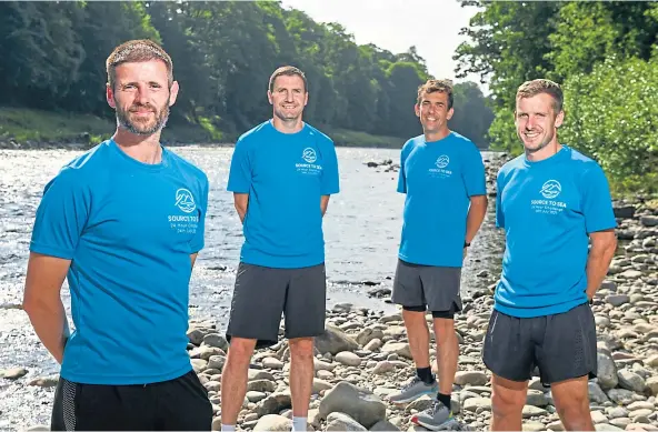  ?? Picture by Kenny Elrick. ?? GOOD CAUSE: Scott Birse, Peter Torrance, Barry Chalmers and Daniel Christie are running the length of the Dee for charity.