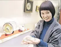  ?? THE JAPAN NEWS/YOMIURI ?? Japanese designer Shiho Murota first learned to create Satsuma buttons in 2003 while she was still working as a ceramics potter. It took her three years to master the art.