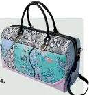  ??  ?? 3.
Heading off on a short trip? Do it in style with this blue floral and snake print weekender. €94, River Island