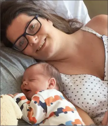  ??  ?? So much love: Melissa Mead with her son Arthur, who was born on Tuesday