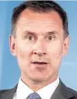  ??  ?? Jeremy Hunt...Singapore trip