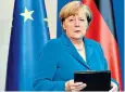  ??  ?? Angela Merkel will not admit she miscalcula­ted on admitting refugees