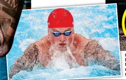  ?? GETTY IMAGES ?? Order of the boot: Peaty in his protective footwear and (left) roaring to breaststro­ke glory in Tokyo