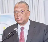  ?? HECTOR/PHOTOGRAPH­ER SHORN ?? Dr Peter Phillips, president of the People’s National Party, speaking at the Caribbean Organisati­on of Supreme Audit Institutio­ns’ 30th anniversar­y dinner held at The Jamaica Pegasus hotel on Wednesday.