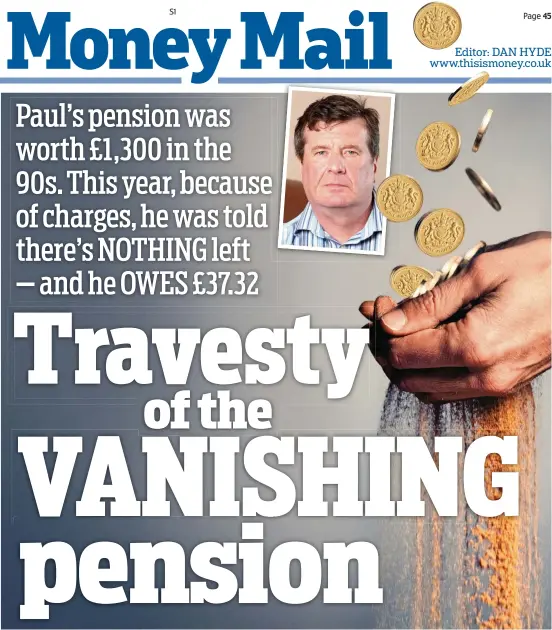  ?? ?? Financial shock: Paul Walton (inset) has lost his retirement savings