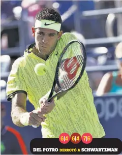  ??  ?? DE VUELTA. El argentino Juan Martín Del Potro regresó a un torneo de Grand Slam, después de su lesión en la muñeca.