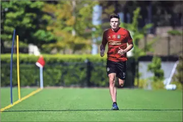  ?? Atlanta United ?? Atlanta United winger Manuel Castro runs during an individual workout Wednesday at the team’s training facility in Marietta. Atlanta was one of four MLS teams to resume workouts for the first time since the league suspended play amid the coronaviru­s pandemic.