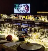  ??  ?? Tavoli La Pop up dinner di Cibo a regola d’arte 2017