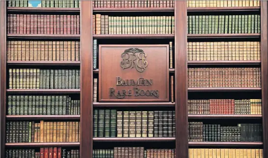  ?? TIMES PHOTOS] [ISAAC BREKKEN/THE NEW YORK ?? Bauman Rare Books in the Grande Canal Shoppes between the Venetian and Palace hotels in Las Vegas.