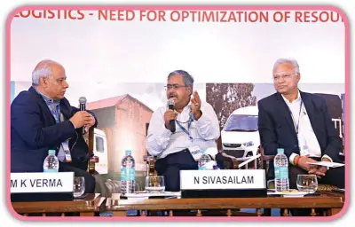  ??  ?? N Sivasailam, Special Secretary, Department of Logistics, Ministry of Commerce, Govt of India, emphasizes on the importance of tracking shipments for time and cost optimisati­on.