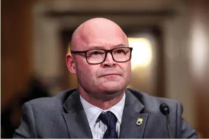  ?? Photograph: Kevin Dietsch/Getty Images ?? The Teamsters president, Sean O'Brien, during a hearing on Capitol hill in Washington DC on 14 November 2023.