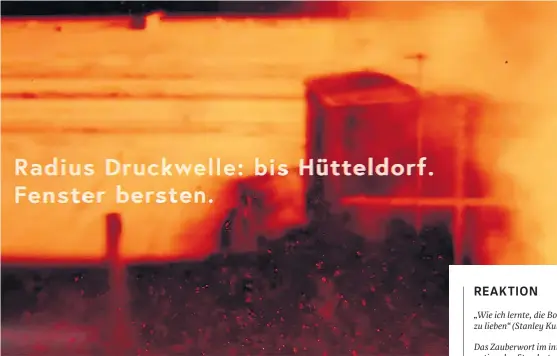  ??  ?? Aufklärend oder einfach peinlich? Ein Video, das eine Atombomben­explosion über Wien zeigt, spaltet.
