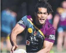  ?? Picture: AAP IMAGES ?? Brisbane Broncos player Adam Blair at training.