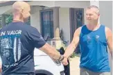  ?? BOYNTON BEACH POLICE DEPARTMENT/COURTESY ?? Dave Stull andEric Reynolds had no idea that they were related when they signed up for 23andMe DNA tests.