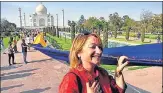  ?? HT ?? File photo of tourists at Urs in Taj Mahal.