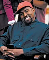  ?? SAUL LOEB/GETTY-AFP 2018 ?? Rapper Kanye West says he’s no longer supporting President Donald Trump. “I am taking the red hat off,” he said.