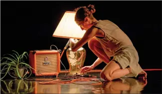  ?? Photo by David Cooper. ?? Dancer Vanessa Goodman navigates around 120 metres of cables and lots of musical gear in Graveyards and Gardens, which she created with musician Caroline Shaw.