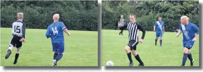  ??  ?? Pre-season action for Old Strets first v Old Alts (Alts in black and white)