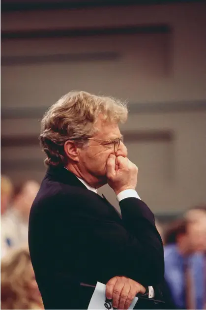  ?? ?? Jerry Springer, always so serious when the situation was anything but. Photograph: Ralf-Finn Hestoft/494552/51B ED/Corbis/Getty Images