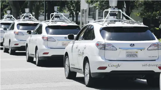  ?? THE ASSOCIATED PRESS ?? Google’s AI computer controller has been “licensed” as a driver so the Silicon Valley giant can test its self-driving cars without human “backup.”