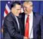  ??  ?? Donald Trump endorsed Mitt Romney for president during a news conference in Las Vegas.