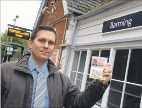  ??  ?? Commuter David Dixon at Barming station