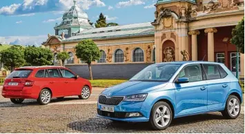  ?? Foto: Skoda ?? Platz ist seine große Stärke: Als letzter Kleinwagen im Volkswagen Reich ist der Skoda Fabia sogar als Kombi (links) zu haben – dann 26 Zentimeter länger und 600 Euro teurer.