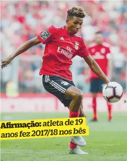  ??  ?? Afirmação: atleta de 19 anos fez 2017/18 nos bês