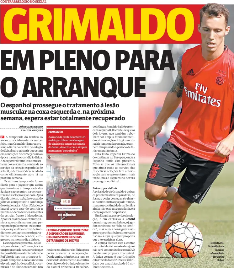  ??  ?? DESEJADO. Grimaldo é um jogador referencia­do por vários clubes