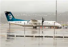  ?? ROSA WOODS/STUFF ?? Air New Zealand has cancelled all flights into and out of Wellington Airport from 2.45pm today.