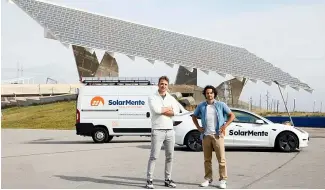  ?? ?? Wouter Draijer and Victor Gardrinier are founders of SolarMente, a subscripti­on solar company in Spain.