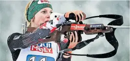  ?? [ AFP ] ?? Lisa Hauser vergab beim letzten Schießen im Einzel ihre dritte WM-Medaille.