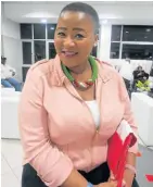  ?? Picture: ZAMANDULO MALONDE ?? PINK PASSION: Nosipho Jikeka enjoyed dinner in the VIP lounge before the Joyous Celebratio­n 21 concert at the NMMU Missionval­e campus last Saturday