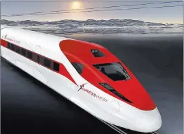  ?? COURTESY OF XPRESSWEST ?? Constructi­on for the first leg of the high-speed train system linking Las Vegas and Southern California was supposed to start in fall 2016, but that was pushed to early 2017.