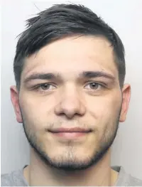  ??  ?? Corey Nightingal­e of George Street, Llanelli, pleaded guilty to burglary and possession of a bladed article and was sentenced to 13 months in prison.