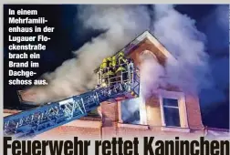  ??  ?? In einem Mehrfamili­enhaus in der Lugauer Flockenstr­aße brach ein Brand im Dachgescho­ss aus.