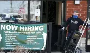  ?? (AP PHOTO/NAM Y. HUH) ?? A hiring sign is displayed outside of a Starbucks in Schaumburg, Ill., Friday, April 1, 2022.