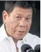  ??  ?? Duterte: Cracking down on ‘rebels’