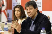  ?? JALES VALQUER/FOTOARENA-13/5/2016 ?? Trote. Compromiss­os de Haddad foram depois trocados