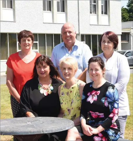  ??  ?? Sheila Fitzgerald, Nora Brosnan, Claire O’Dwyer (back) Catherine Hunt, Liam Healy and Shirley Knight of St Mary of the Angels, Beaufort.